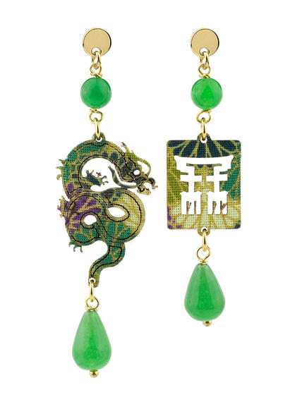 orecchini-drago-ottone-mini-verde